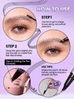 هاشور و لمینت دوسر ابرو شیگلم، مدل Real Flow Laminating Brow Pen مناسب انواع ابرو حجم 4 میلی‌لیتر - تصویر 9